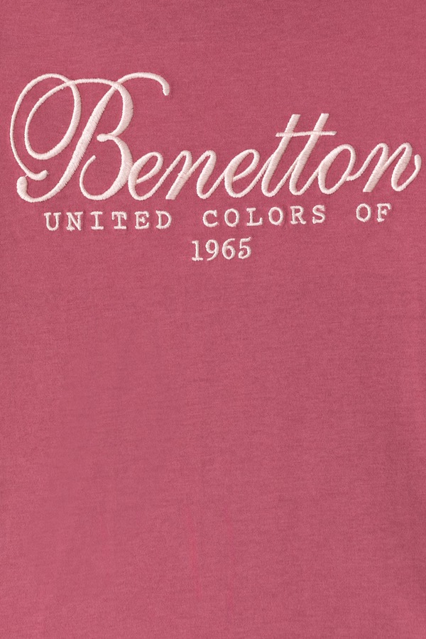 Лонгслів дитячий бавовняний United Colors of Benetton колір рожевий фото 2