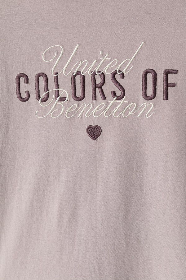 Лонгслів дитячий бавовняний United Colors of Benetton колір рожевий фото 2