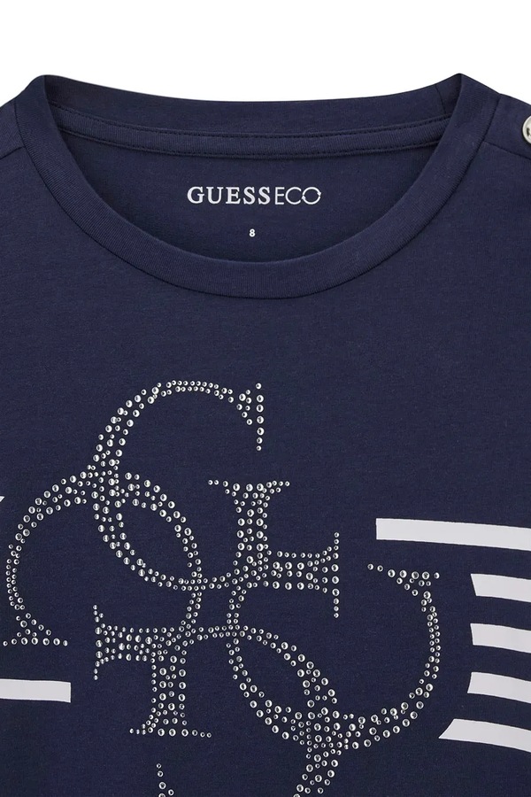 Лонгслів дитячий Guess колір темно-синій фото 3