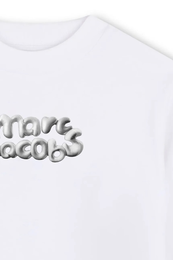 Лонгслів дитячий бавовняний MARC JACOBS колір білий фото 2
