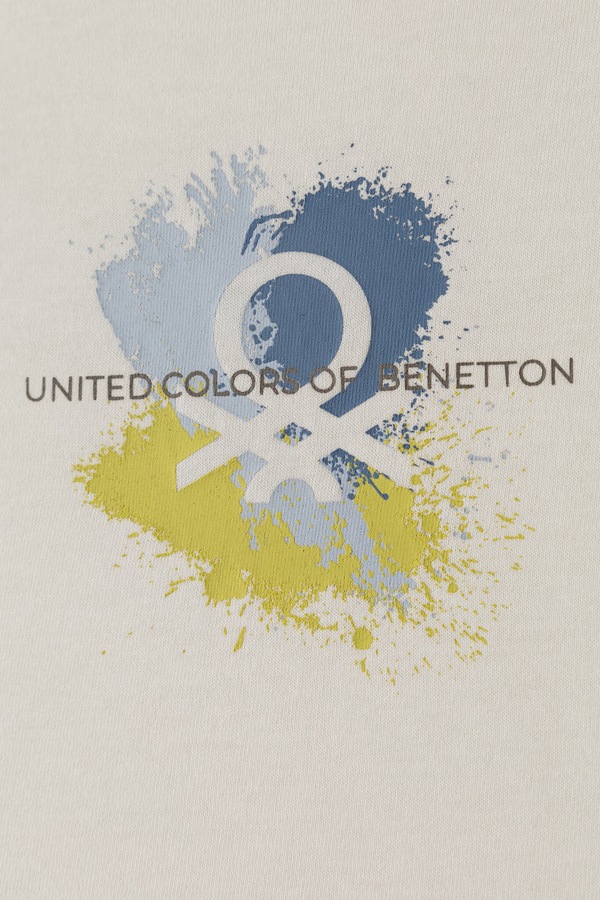 Лонгслив женский хлопковый United Colors of Benetton цвет бежевый фото 2