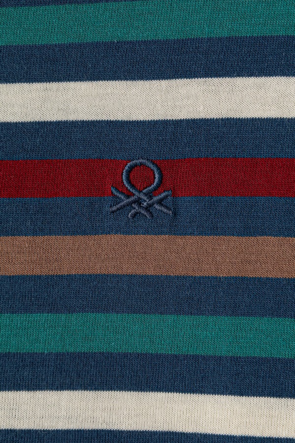 Лонгслів дитячий бавовняний United Colors of Benetton колір темно-синій фото 2