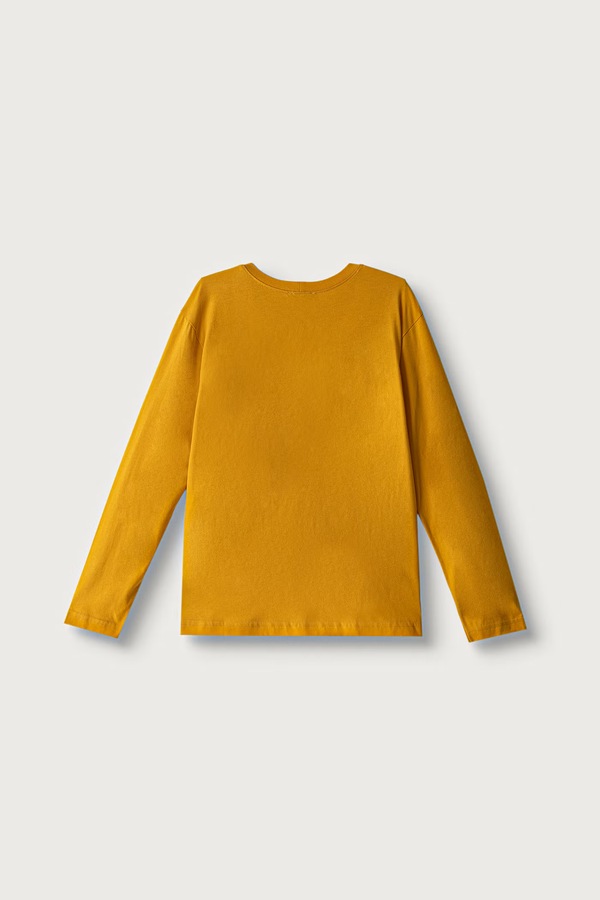 Лонгслив детский хлопковый United Colors of Benetton цвет желтый