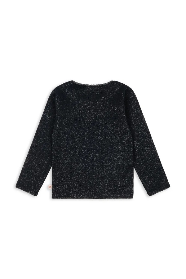 Лонгслів дитячий з бавовною Konges Sløjd ROLI BLOUSE OCS колір чорний