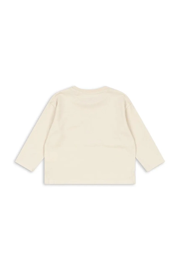 Лонгслив детский хлопковый Konges Sløjd FILI BOX FIT TEE GOTS цвет бежевый