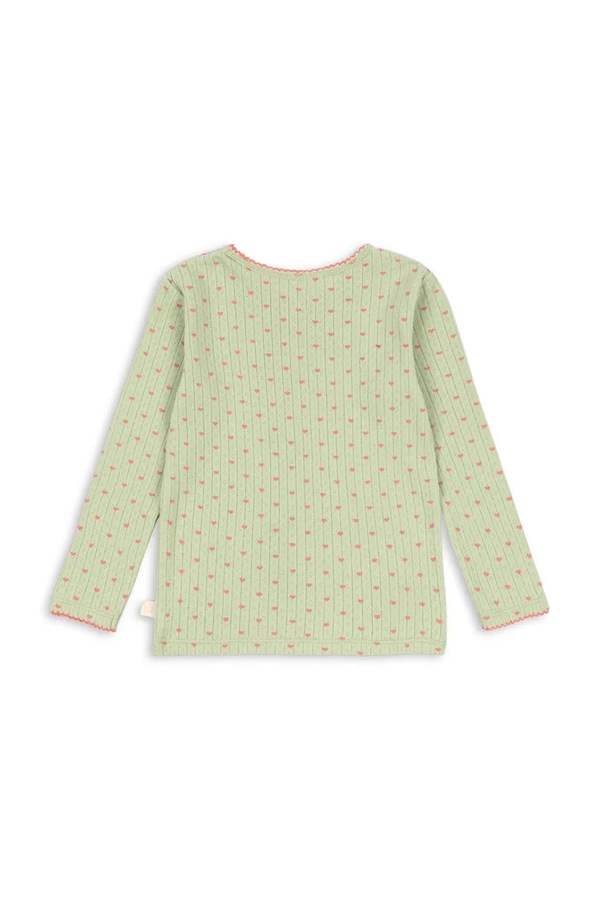 Лонгслів дитячий бавовняний Konges Sløjd MINNIE BLOUSE GOTS колір зелений фото 2