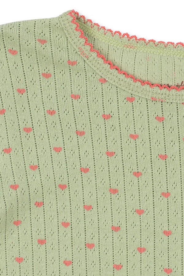 Лонгслів дитячий бавовняний Konges Sløjd MINNIE BLOUSE GOTS колір зелений фото 3