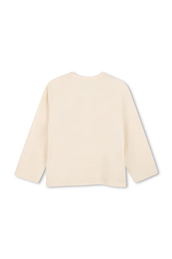 Лонгслів дитячий бавовняний Kenzo Kids колір бежевий
