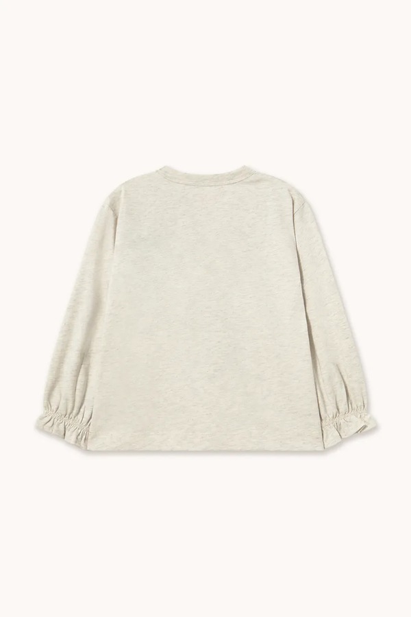 Лонгслів дитячий бавовняний Tinycottons TINY DAISY GRAPHIC SLEEVE TEE колір бежевий