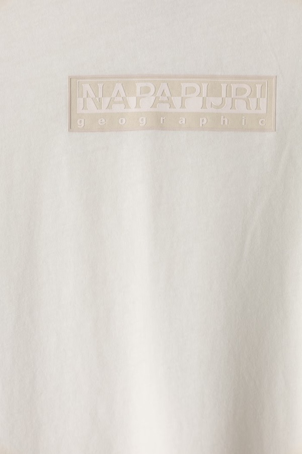 Лонгслів дитячий бавовняний Napapijri S-NEW BOX LOGO LS колір бежевий фото 2