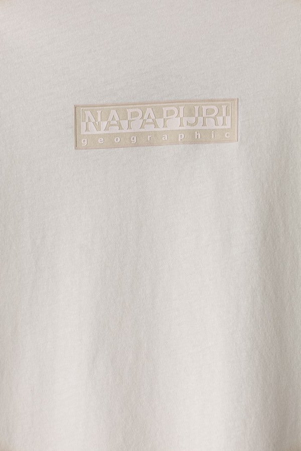 Лонгслів дитячий бавовняний Napapijri S-NEW BOX LOGO LS колір бежевий фото 3