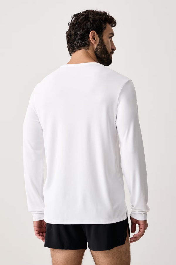 Лонгслів для бігу чоловічий Nike Miler Dri-FIT колір білий фото 3