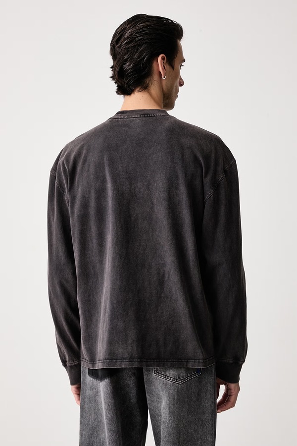 Лонгслів чоловічий бавовняний Dickies колір чорний фото 3