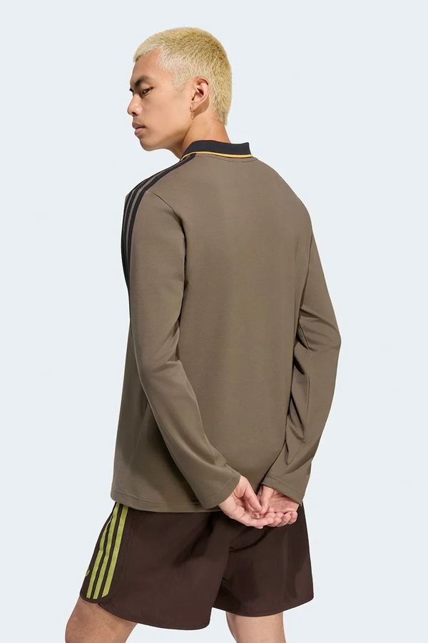 Поло чоловіче з бавовною adidas Originals Engineered Rib колір зелений фото 2