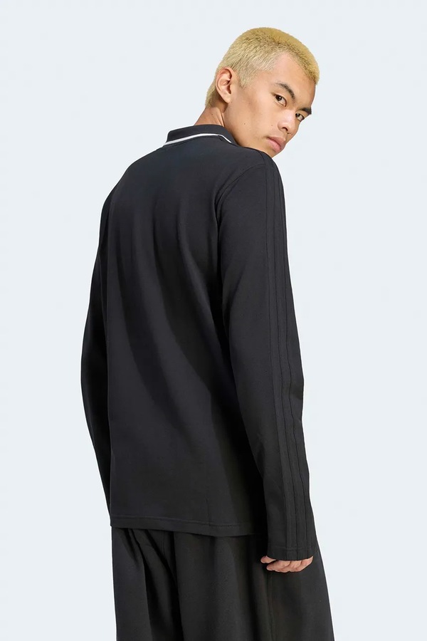 Поло чоловіче з бавовною adidas Originals колір чорний фото 2