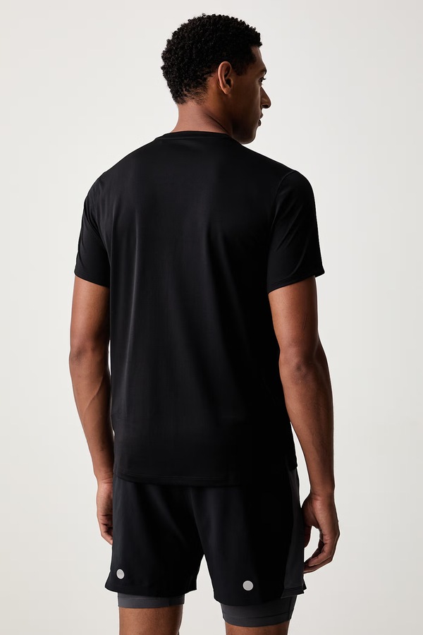 Футболка для бігу чоловіча Asics FUJITRAIL LOGO SS TOP колір чорний фото 2