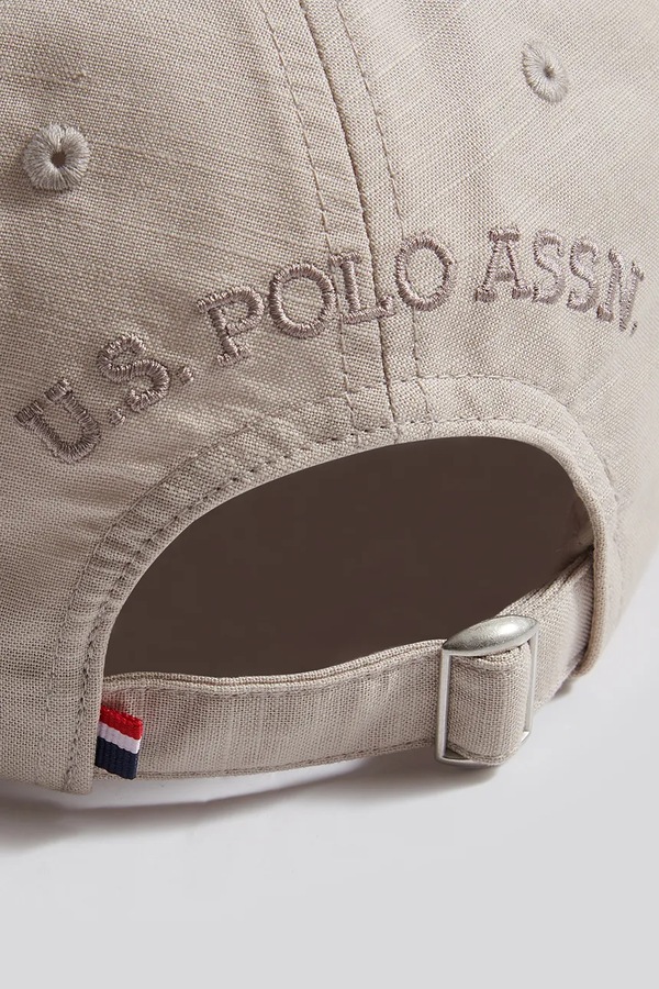 Кепка дитяча з додаванням льону U.S. Polo Assn. колір бежевий фото 3