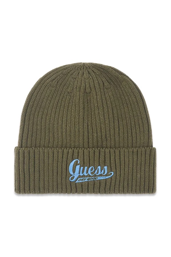 Шапка beanie дитяча Guess колір зелений