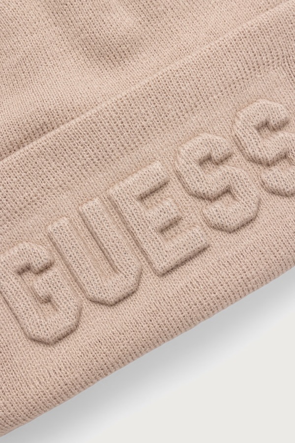 Шапка дитяча Guess колір бежевий фото 2
