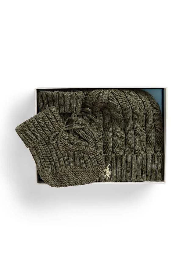 Комплект для немовлят бавовняний Polo Ralph Lauren колір зелений