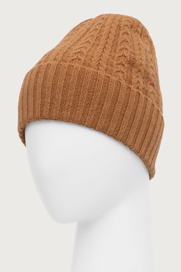 Шапка beanie жіноча з вовною United Colors of Benetton колір коричневий фото 2