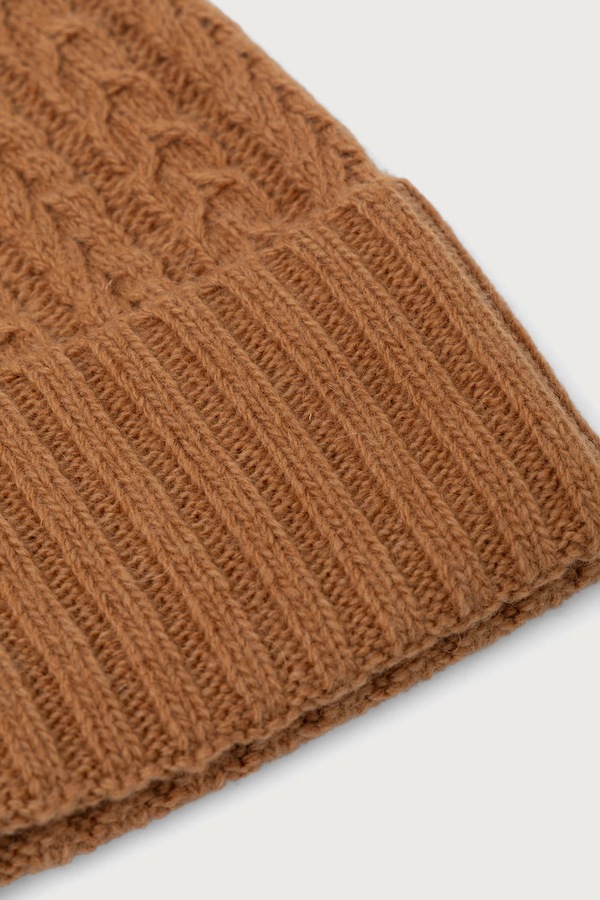 Шапка beanie жіноча з вовною United Colors of Benetton колір коричневий фото 3