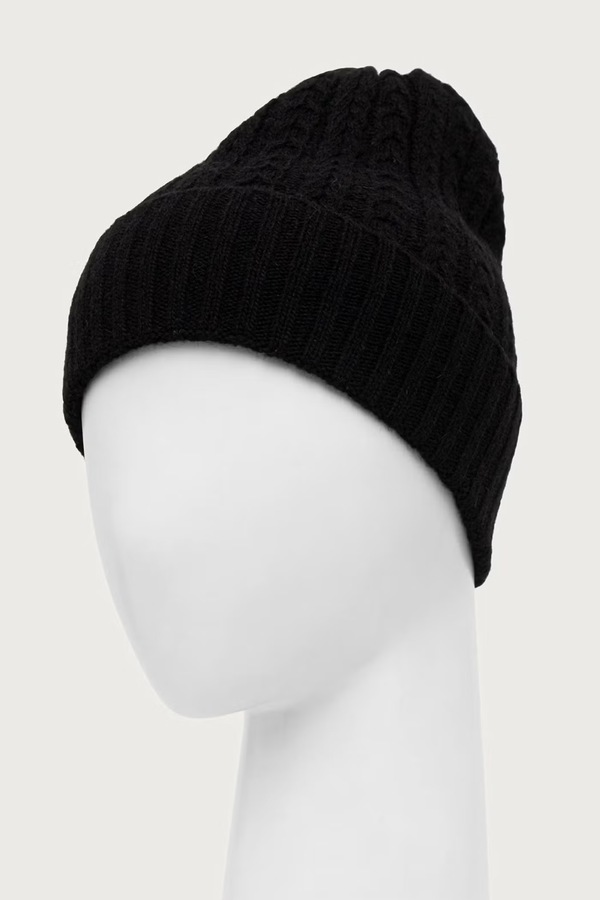 Шапка beanie жіноча з вовною United Colors of Benetton колір чорний фото 3