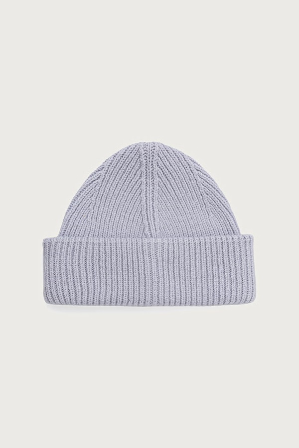 Шапка beanie жіноча вовняна Cloimh колір фіолетовий