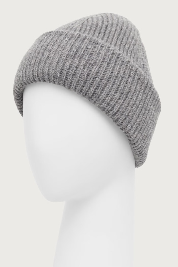 Шапка beanie жіноча вовняна Cloimh колір сірий