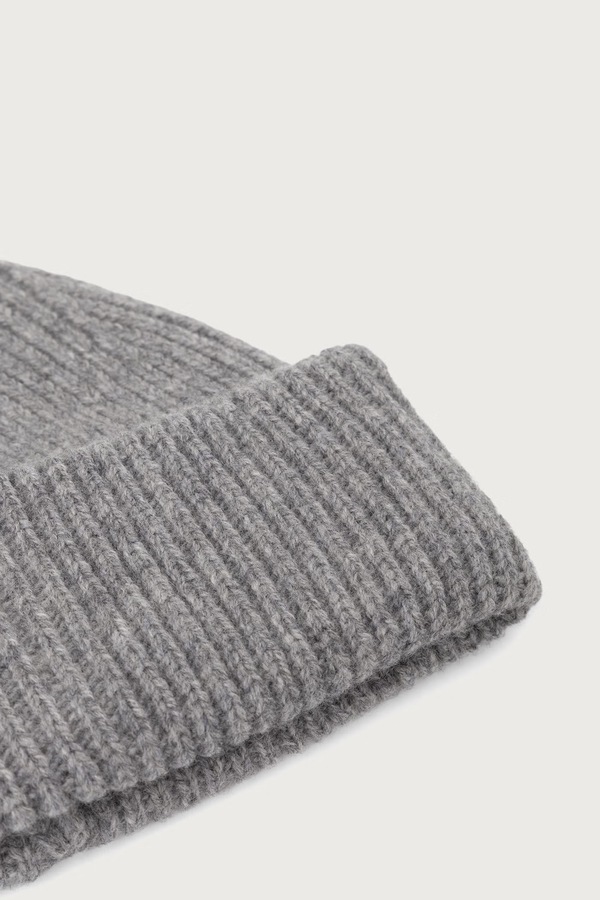 Шапка beanie жіноча вовняна Cloimh колір сірий фото 2