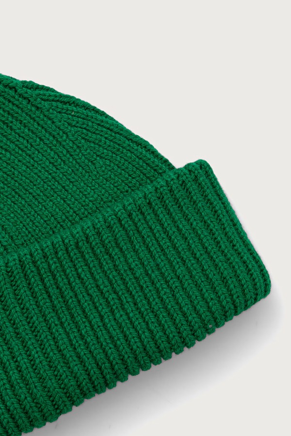 Шапка beanie жіноча вовняна Cloimh колір зелений
