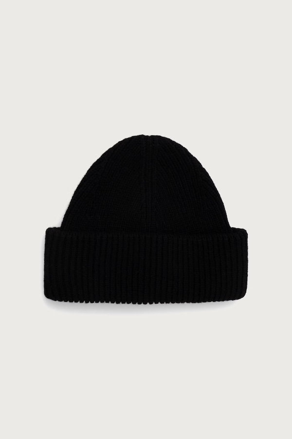Шапка beanie жіноча вовняна Cloimh колір чорний