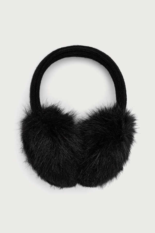 Навушники жіночі Juicy Couture FAUX FUR колір чорний