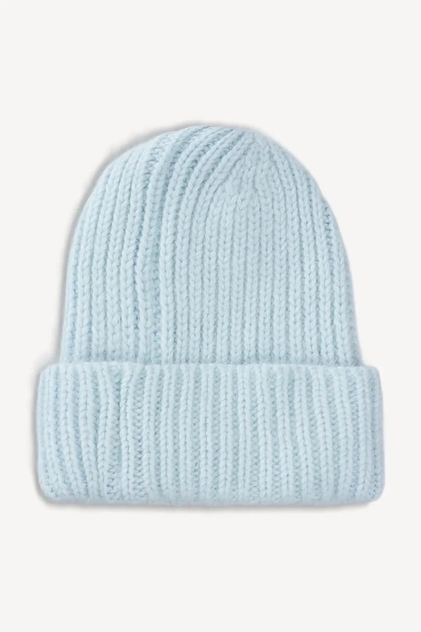 Шапка beanie жіноча з вовною BIZUU BALBI колір блакитний фото 3