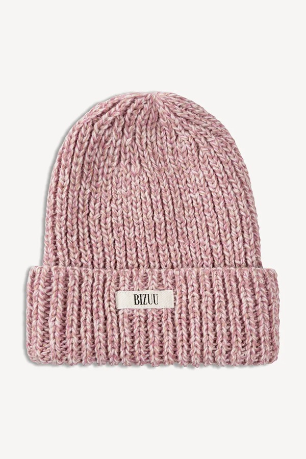 Шапка beanie жіноча з додаванням вовни BIZUU BALBI колір рожевий фото 2