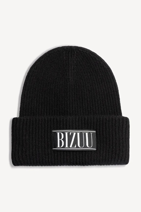 Шапка beanie жіноча вовняна BIZUU MOYE колір чорний фото 2