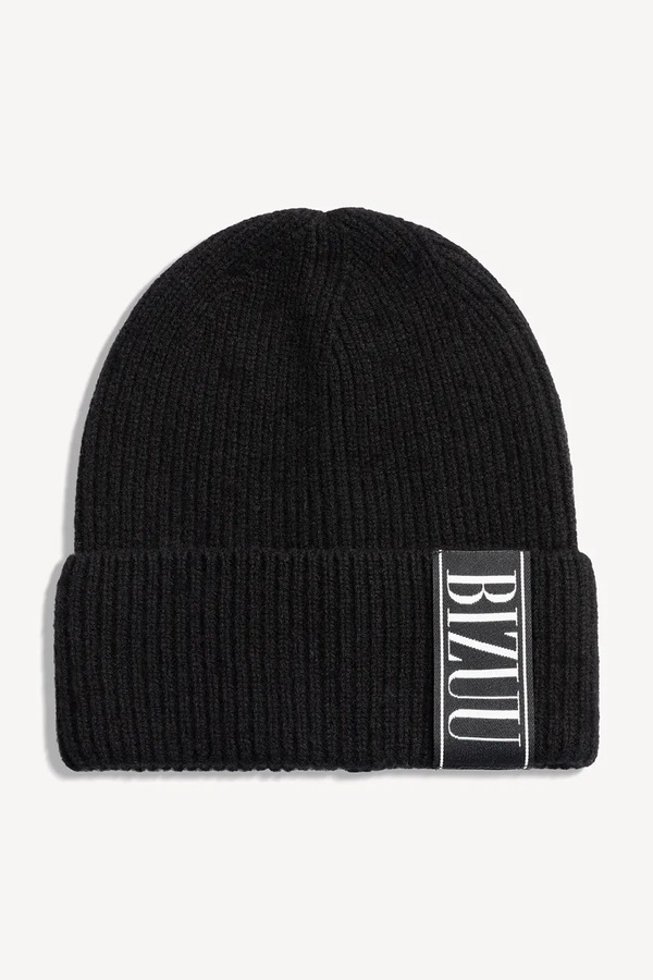 Шапка beanie жіноча вовняна BIZUU LORE колір чорний