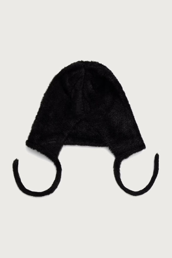 Вушанка жіноча Kangol FAUX FUR KNIT BONNET колір чорний
