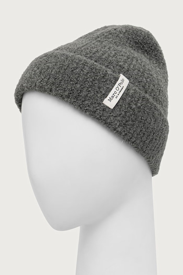 Шапка beanie жіноча з вовною Marc O'Polo колір зелений фото 2