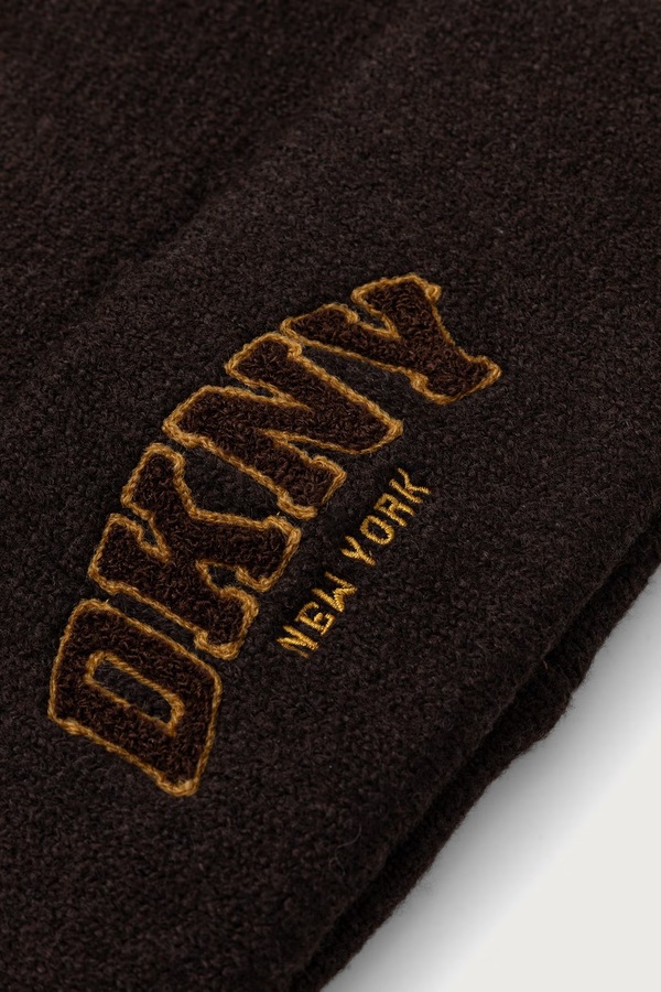 Шапка beanie жіноча DKNY колір коричневий фото 2