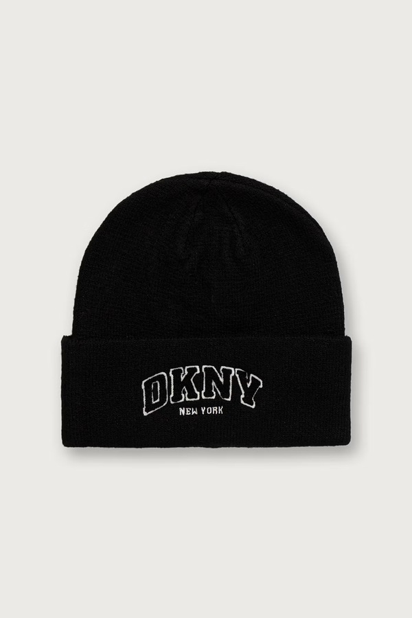Шапка beanie жіноча DKNY колір чорний