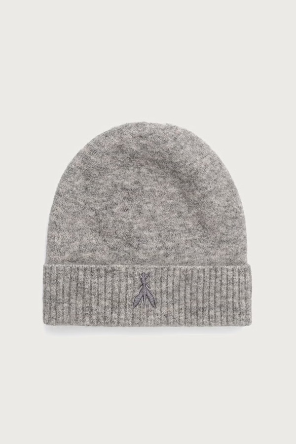 Шапка beanie жіноча з вовною Patrizia Pepe колір сірий