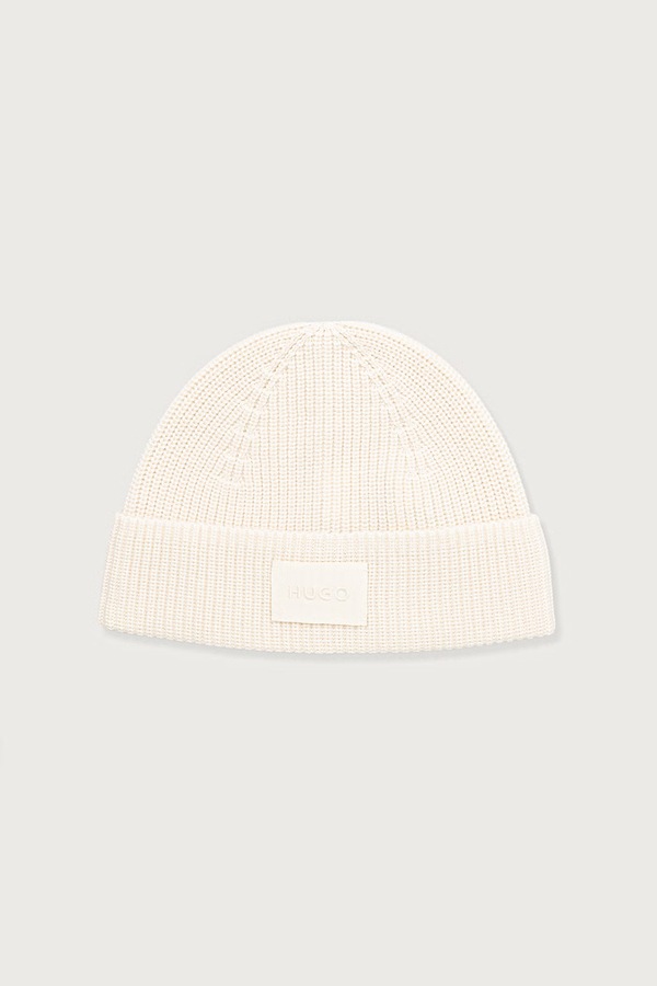 Шапка beanie жіноча HUGO Sential_2.0_Hat колір бежевий