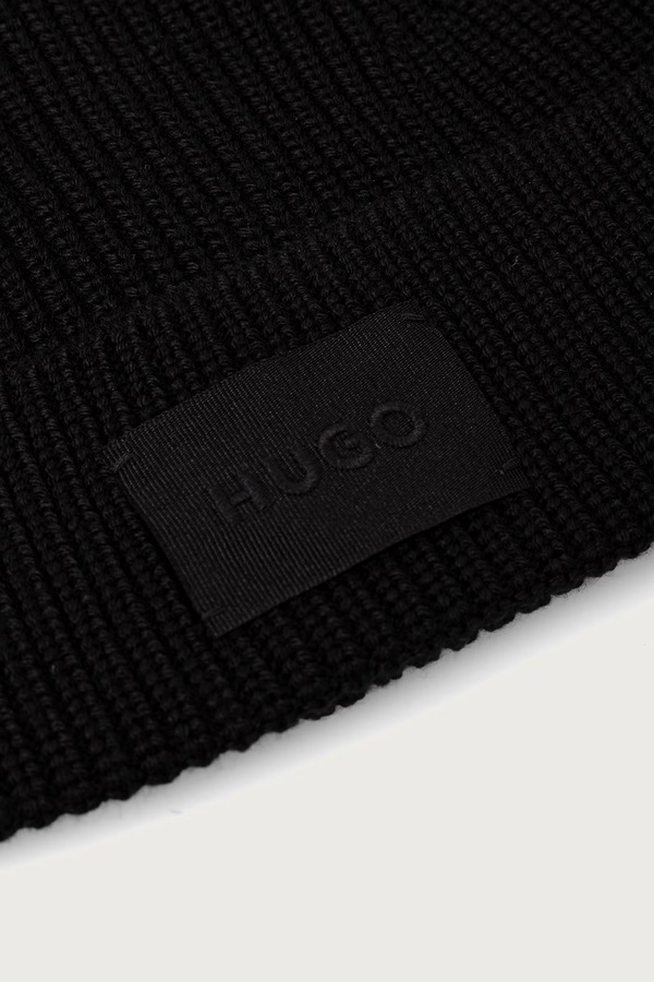 Шапка beanie жіноча HUGO Sential_2.0_Hat колір чорний фото 2