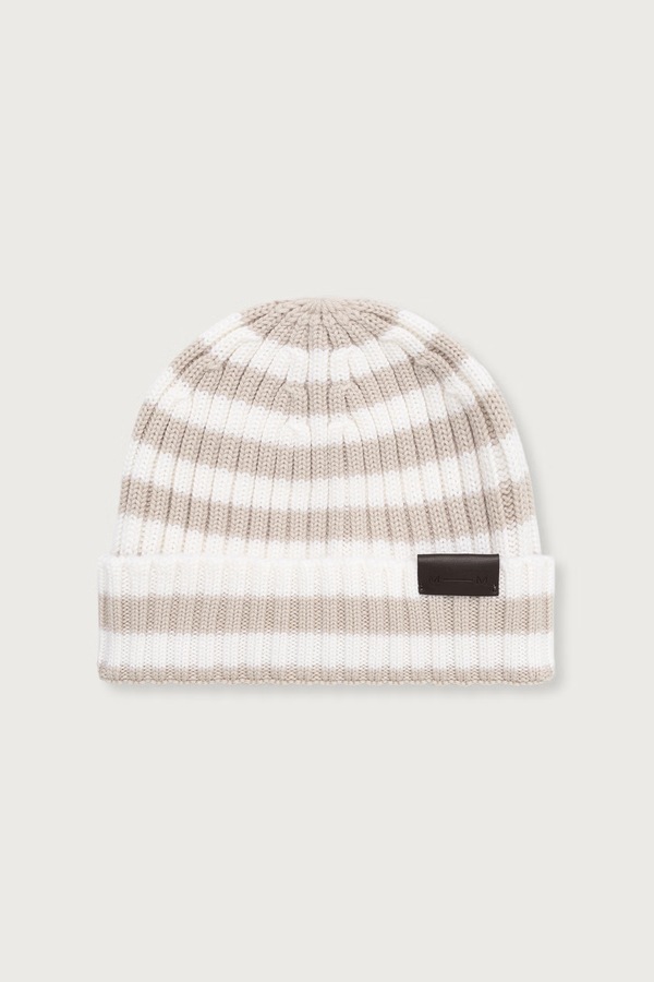 Шапка beanie жіноча вовняна MM by Max Mara MMLCIVADA колір бежевий