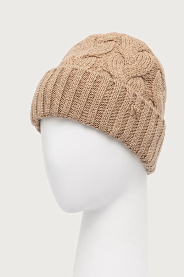 Шапка beanie жіноча кашемірова Weekend Max Mara WKAZAMPA колір коричневий фото 2
