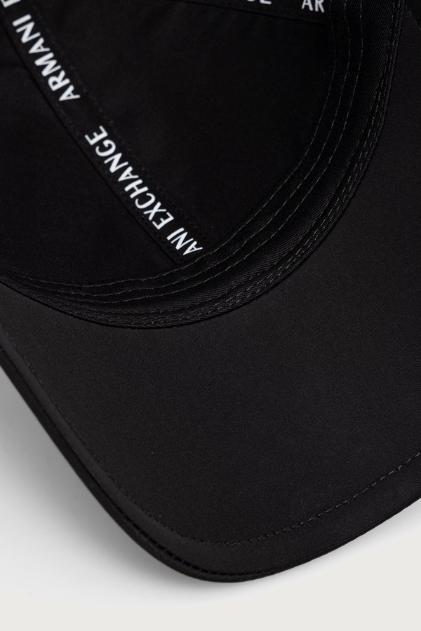 Кепка жіноча з віскози Armani Exchange колір чорний фото 4