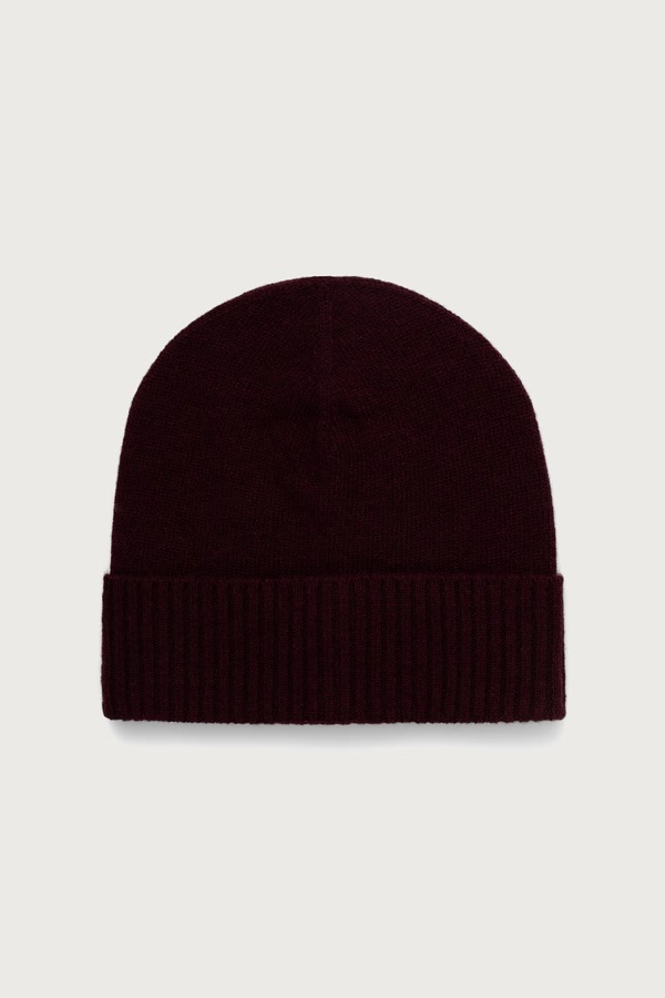 Шапка beanie жіноча вовняна United Colors of Benetton колір фіолетовий