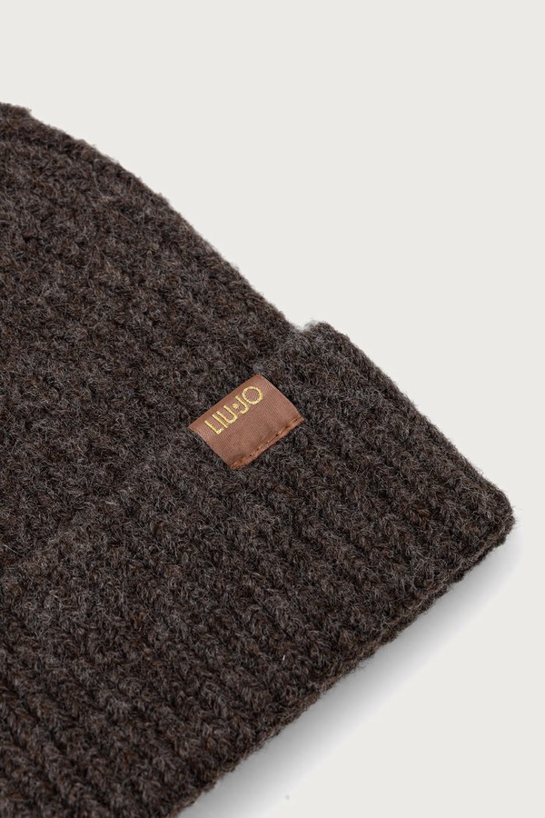 Шапка beanie жіноча Liu Jo колір коричневий