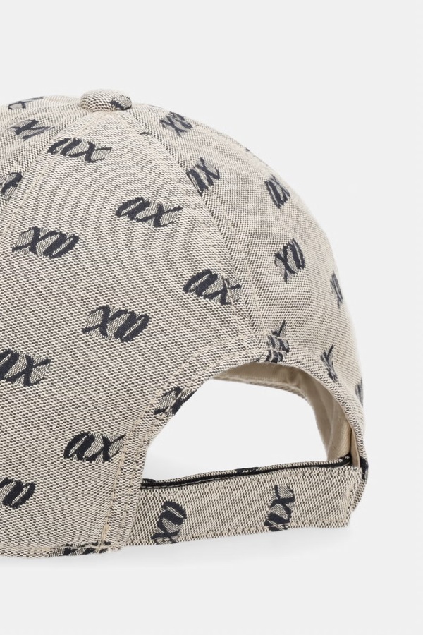 Бейсболка жіноча з бавовною Armani Exchange колір бежевий фото 2